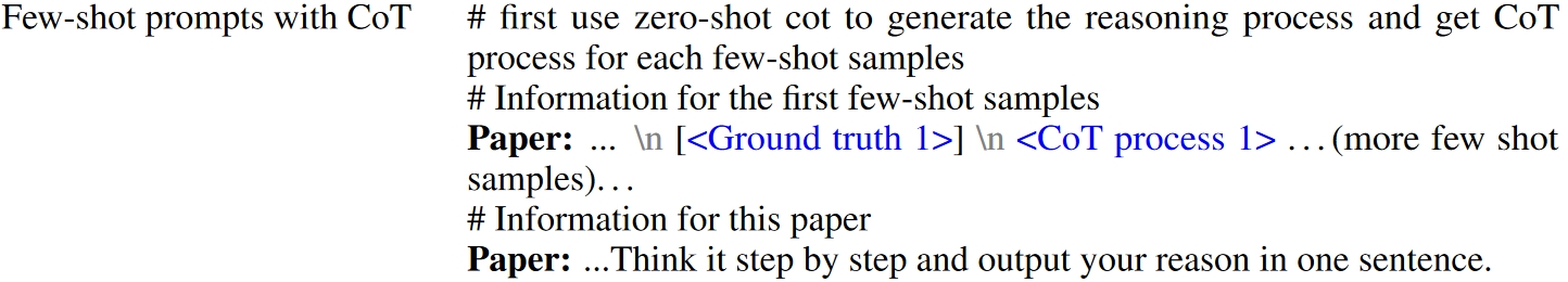few-shot cot